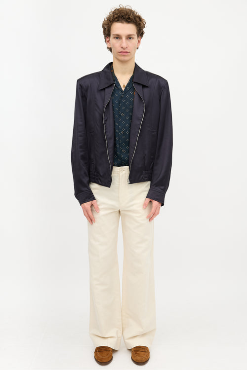 Dries Van Noten Satin Bomber Jacket