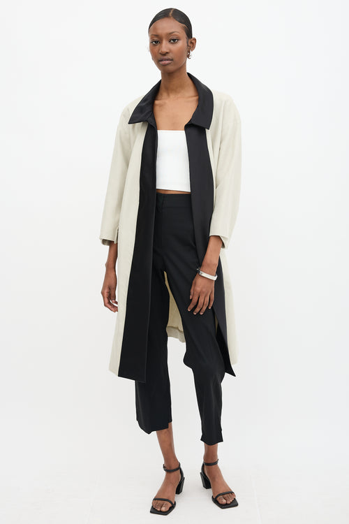 Dries Van Noten Satin Trim Coat