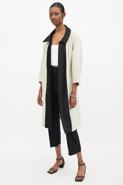 Dries Van Noten Satin Trim Coat