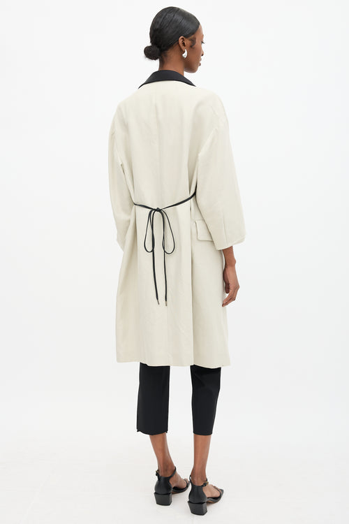 Dries Van Noten Satin Trim Coat