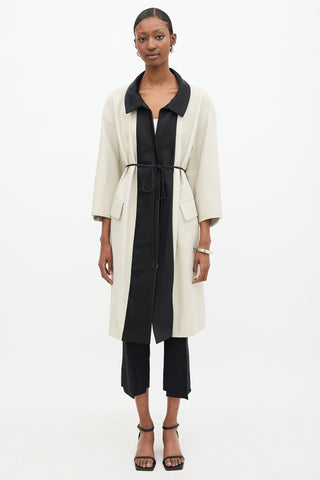 Dries Van Noten Satin Trim Coat