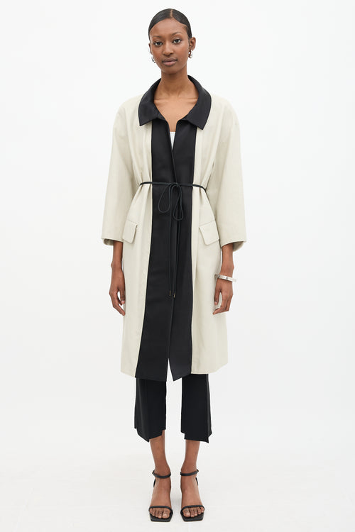 Dries Van Noten Satin Trim Coat