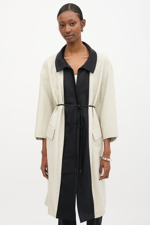 Dries Van Noten Satin Trim Coat
