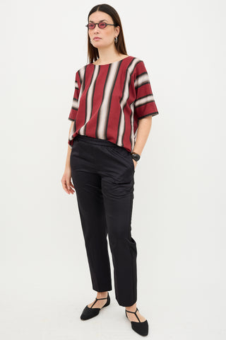 Dries Van Noten Satin Tuxedo Stripe Trouser