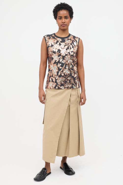 Dries Van Noten Sequin Floral Tank Top