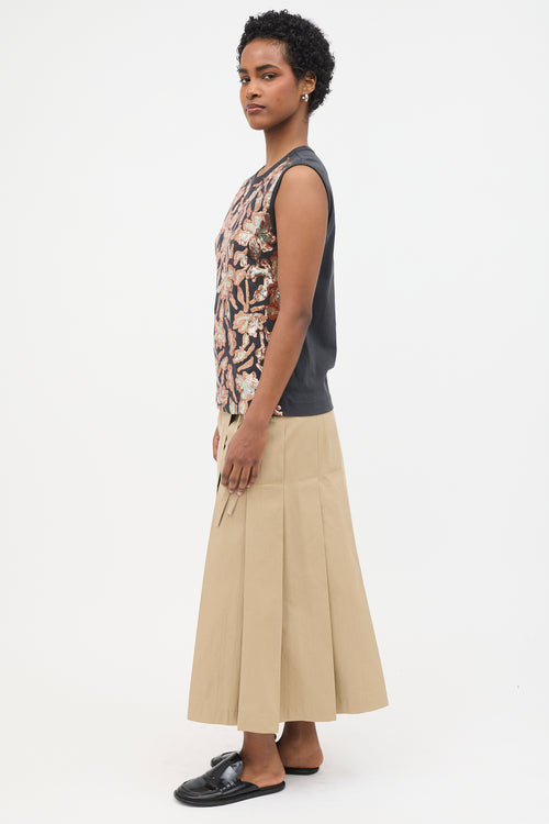 Dries Van Noten Sequin Floral Tank Top