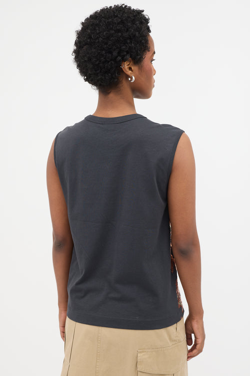 Dries Van Noten Sequin Floral Tank Top