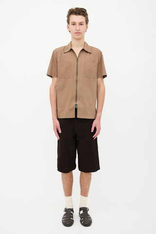 Dries Van Noten Short Sleeve Zip Shirt