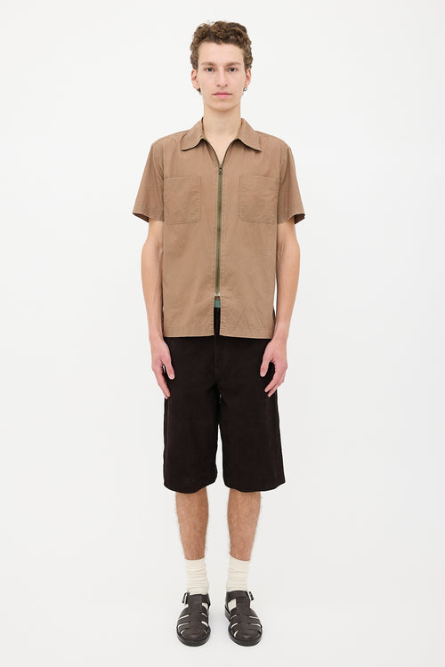 Dries Van Noten Short Sleeve Zip Shirt