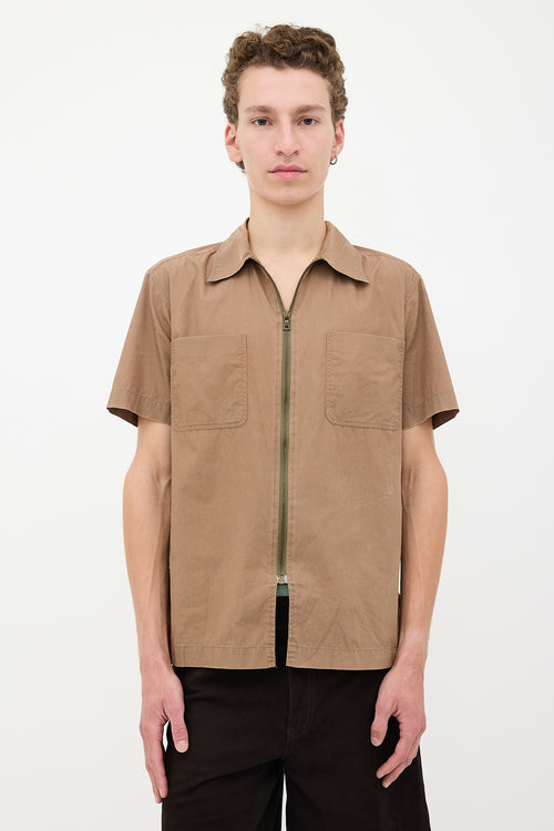 Dries Van Noten Short Sleeve Zip Shirt