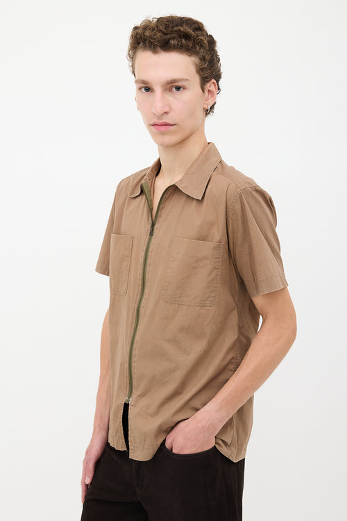 Dries Van Noten Short Sleeve Zip Shirt