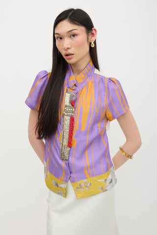 Dries Van Noten Silk Beaded Shirt