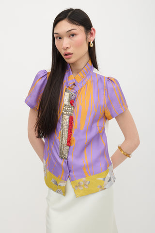 Dries Van Noten Silk Beaded Shirt