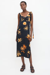 Dries Van Noten Silk Layered Floral Dress