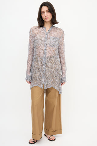 Dries Van Noten Silk Printed Blouse