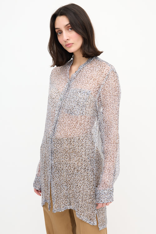 Dries Van Noten Silk Printed Blouse