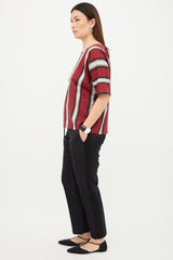 Dries Van Noten Stripe Round Neck Top