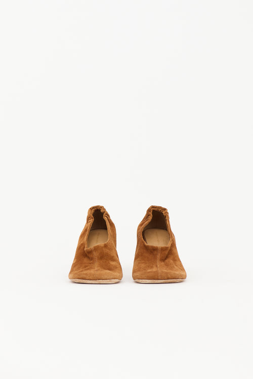 Dries Van Noten Suede Curved Heel Pump