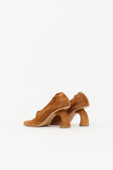 Dries Van Noten Suede Curved Heel Pump