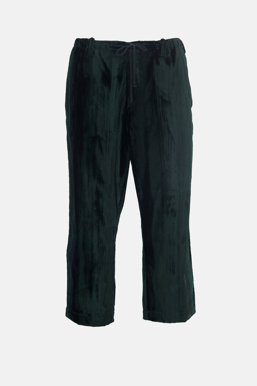 Dries Van Noten Velvet Wide Leg Pant