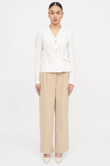 Dries Van Noten Mesh Sleeve Blazer