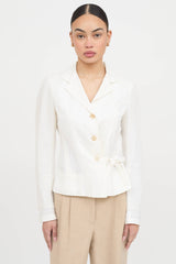 Dries Van Noten Mesh Sleeve Blazer