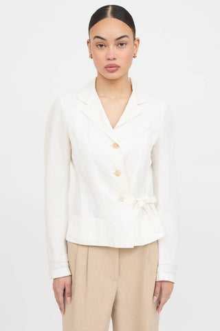 Dries Van Noten Mesh Sleeve Blazer