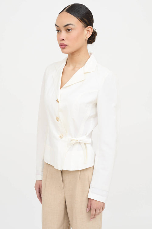 Dries Van Noten Mesh Sleeve Blazer