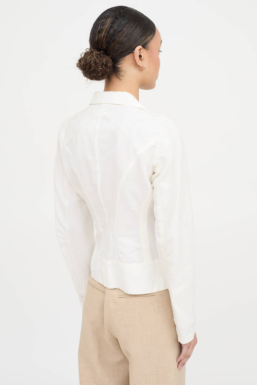 Dries Van Noten Mesh Sleeve Blazer