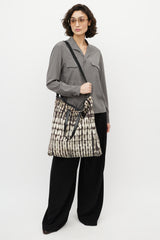 Dries Van Noten White & Multicolour Tie Dye Tote
