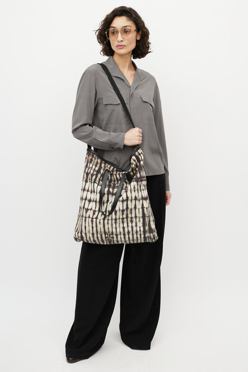 Dries Van Noten White & Multicolour Tie Dye Tote
