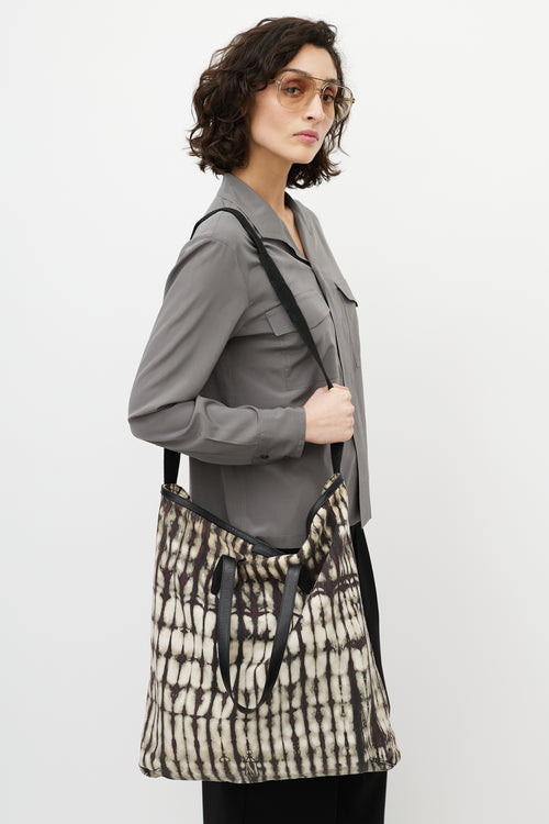 Dries Van Noten White & Multicolour Tie Dye Tote