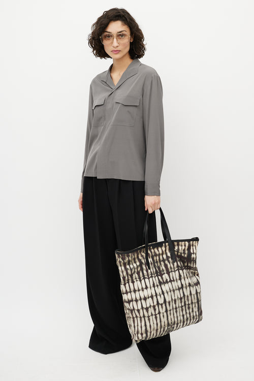 Dries Van Noten White & Multicolour Tie Dye Tote