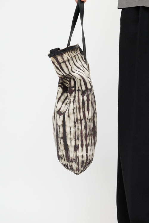 Dries Van Noten White & Multicolour Tie Dye Tote