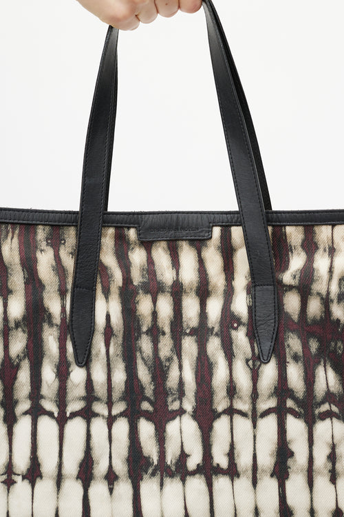 Dries Van Noten White & Multicolour Tie Dye Tote