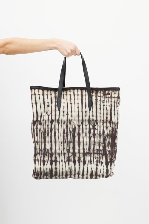 Dries Van Noten White & Multicolour Tie Dye Tote