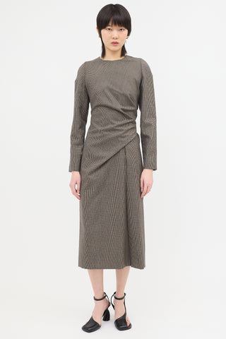 Dries Van Noten Wool Dalba Draped Dress
