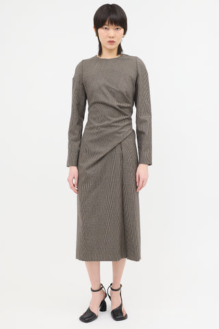 Dries Van Noten Wool Dalba Draped Dress