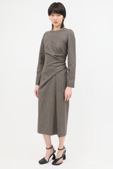 Dries Van Noten Wool Dalba Draped Dress