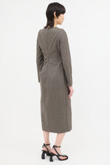 Dries Van Noten Wool Dalba Draped Dress