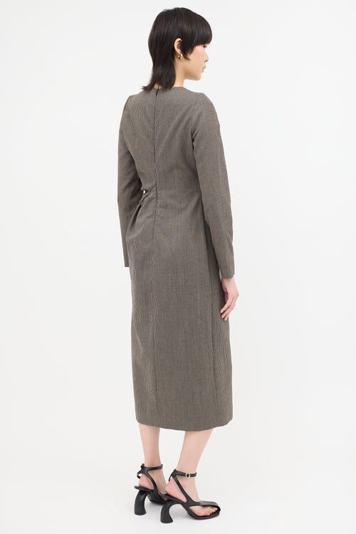 Dries Van Noten Wool Dalba Draped Dress