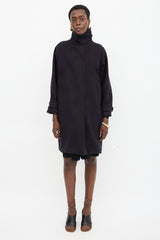 Dries Van Noten Wool High Neck Coat