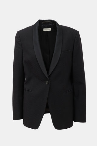 Dries Van Noten Wool Jacquard Tuxedo Blazer