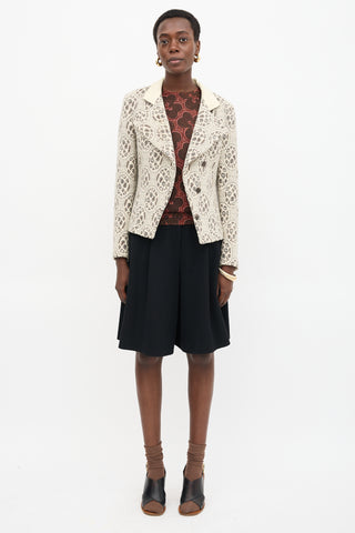 Dries Van Noten Wool Patterned Jacket