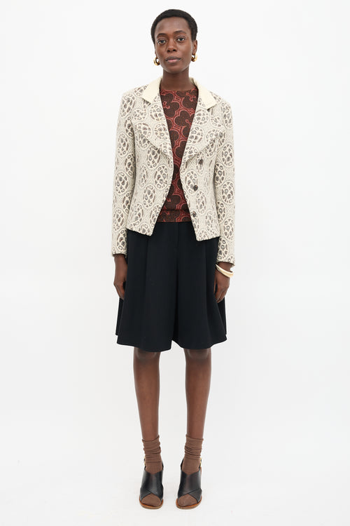 Dries Van Noten Wool Patterned Jacket