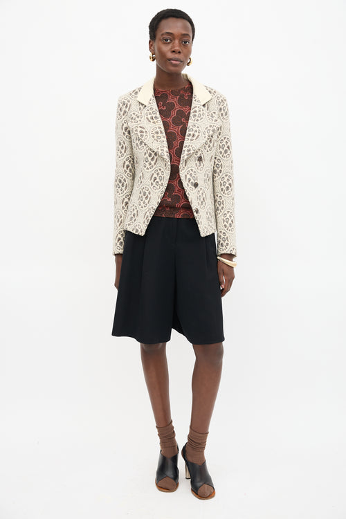 Dries Van Noten Wool Patterned Jacket