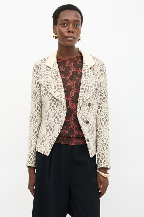 Dries Van Noten Wool Patterned Jacket