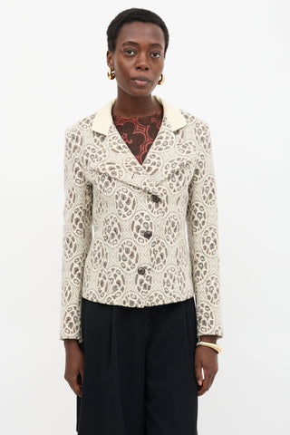 Dries Van Noten Wool Patterned Jacket
