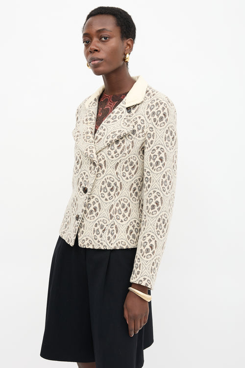 Dries Van Noten Wool Patterned Jacket