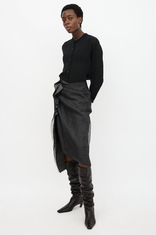 Dries Van Noten Wool Ruffled Skirt